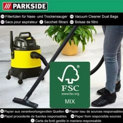 PARKSIDE 10 Pakrside Sac D'aspirateur 30 L PNTS 1500 C4 Lidl IAN 284950 Brun 906-02 -Aspirateur et sac Soldes 14891334 3