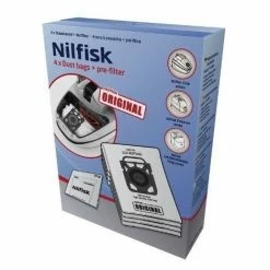 LOT DE 2 BOITE DE 4 SACS AVEC PRÉ-FILTRE POUR ASPIRATEUR NILFISK ADVANCE