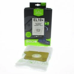 HOME EQUIPEMENT Sac Microfibre Adaptable Par 4 HEEL10+ Pour Aspirateur AEG, ALFATEC, DELONGHI, ELECTROLUX, GLENAN, HUGIN, MIO STAR, PROGRESS, PROLINE, SEAWAY, SEBO, SINGER, THOMAS, TORNADO, UFESA, VOLTA, ZANUSSI - NC