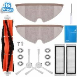 AGPTEK Kit D'accessoires 16 Pièces De Rechange Pour Aspirateur Xiaomi, Compatible Avec Les Roborock S55 S51 S50 S5 Max Et Roborock S6 De Xiaomi