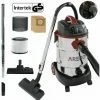 AREBOS Aspirateur Industriel | Aspirateur Eau Et Poussière | Aspirateur Sec Et Humide | 1600W | 30L | Acier Inoxydable | Fonction De Soufflage | Rouge - Rouge