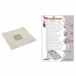 Lot 6 Sacs + Filtre BOOGY PRINCIPIO GIMINI (195270-58016) (A26B09) Aspirateur MOULINEX