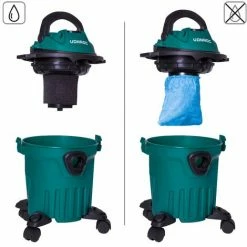 VONROC Aspirateur à Eau Et Poussière 1000W Compact - Réservoir De 12L Et Câble D’alimentation De 5m – Buses, Filtres Et Sac D’aspirateur Inclus -Aspirateur et sac Soldes 27768983 5