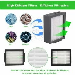 DEVENIRRICHE Accessoires Kit De Remplacement Compatible Avec IRobot Roomba Série I7 I7+ I7 Plus Et E5 E6 E7 Aspirateur - 14pcs -Aspirateur et sac Soldes 28055186 3