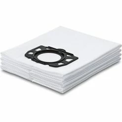 LONGZIMING 4pcs Kärcher Sachet Filtre Ouate Accessoire Pour Les Aspirateurs Multifonctions Eau Et Poussières WD 4, WD 5, WD 6, WD 4290, 5200 M, 5300 M Et 5600 MP