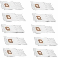 Vhbw 50x Sacs Compatible Avec Kärcher WD 4.200, WD 5.300, WD 5.300M, WD5.400, WD5.600 MP Aspirateur - Microfibres Non Tissées, Blanc