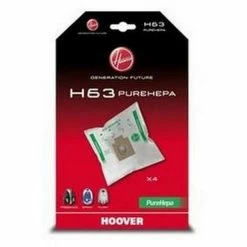 H63 Boite De 4 Sacs Pure Hepa (36620-52203) (35600536, 09200245) Aspirateur HOOVER