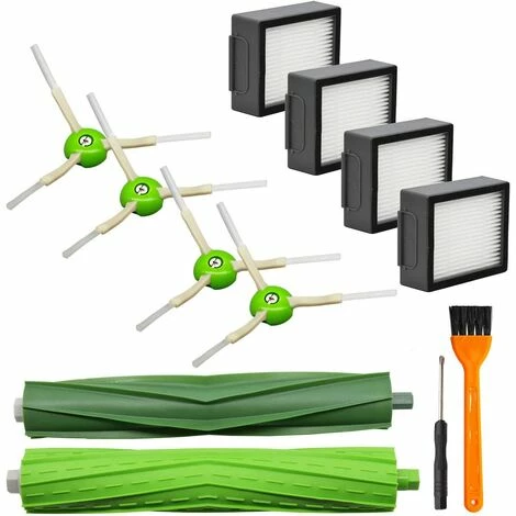 ABCRITAL Pièces De Rechange 9 Pièces Pour Aspirateur Irobot Roomba I&E Série I7 I7+ I3 I3+ I4 I4+ I6 I6+ I8 I8+/Plus E5 E6 E7, 1 Jeu De Brosses En Caoutchouc Multi-Faces, 4 Filtres D'Aspirateur Et 4 Brosses Latérales ABCRITAL Pièces De Rechange 9 Pièces Pour Aspirateur Irobot Roomba I&E Série I7 I7+ I3 I3+ I4 I4+ I6 I6+ I8 I8+/Plus E5 E6 E7, 1 Jeu De Brosses En Caoutchouc Multi-Faces, 4 Filtres D'Aspirateur Et 4 Brosses Latérales -Aspirateur et sac Soldes 36824552 1