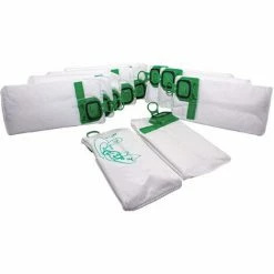Vhbw 10x Sacs Compatible Avec Vorwerk Kobold VK140, VK150, VK 140, VK 150 Aspirateur - Microfibres Non Tissées, 26cm X 14cm, Blanc / Vert