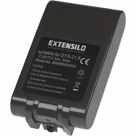 EXTENSILO Batterie compatible avec Dyson V6 Up Top aspirateur, robot électroménager (2500mAh, 21,6V, Li-ion) EXTENSILO Batterie Compatible Avec Dyson V6 Up Top Aspirateur, Robot électroménager (2500mAh, 21,6V, Li-ion) -Aspirateur et sac Soldes 42561831 4