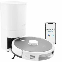 Robot Aspirateur Et Laveur AMIBOT Spirit Premium Station De Vidage Automatique - Silver