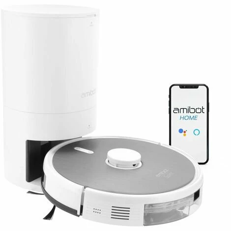 Robot aspirateur et laveur AMIBOT Spirit Premium Station de vidage automatique - Silver Robot Aspirateur Et Laveur AMIBOT Spirit Premium Station De Vidage Automatique - Silver -Aspirateur et sac Soldes 43079290 1