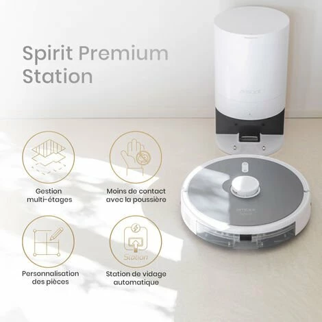 Robot aspirateur et laveur AMIBOT Spirit Premium Station de vidage automatique - Silver Robot Aspirateur Et Laveur AMIBOT Spirit Premium Station De Vidage Automatique - Silver -Aspirateur et sac Soldes 43079290 3
