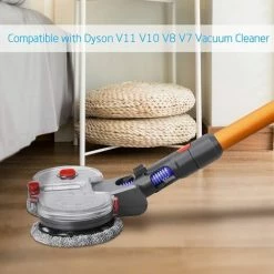 HIASDFLS Tête De Balai Électrique Pour Dyson V11 V10 V8 V7 Aspirateur Sans Fil, Accessoire De Rechange De Brosse De Sol Pour Parquet Sols Durs, Avec Réservoir D'Eau Et 6 Tampons De Balai (Mop Head) -Aspirateur et sac Soldes 43782209 3