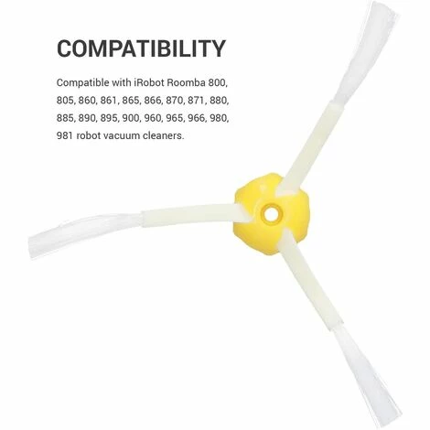 DEVENIRRICHE Kit d'accessoires Compatible avec iRobot Roomba 800/900 - Lot de 3X Brosse latérale pour aspirateur Robot - Accessoire de Nettoyage kit de Remplacement DEVENIRRICHE Kit D'accessoires Compatible Avec IRobot Roomba 800/900 - Lot De 3X Brosse Latérale Pour Aspirateur Robot - Accessoire De Nettoyage Kit De Remplacement -Aspirateur et sac Soldes 47507228 2