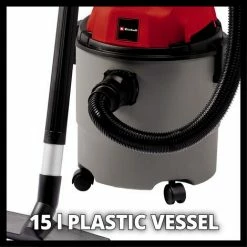 Einhell Aspirateur Eaux Et Poussières TC-VC 1815 (1250 W, Cuve 15L, Livré Avec Accessoires) -Aspirateur et sac Soldes 48015215 3