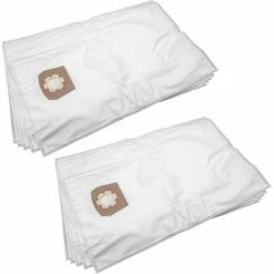 Vhbw 10x Sacs Compatible Avec Kärcher WD 5.300, WD 5.400, WD 5.300 M Aspirateur - Microfibres Non Tissées, Volume De 30l, 33cm X 27cm, Blanc