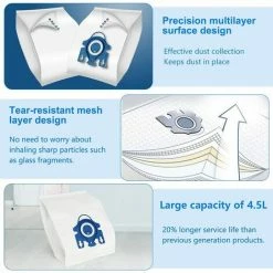 Sac Aspirateur Sacs À Poussière Pour Aspirateur Pour Triomphe 10 Pièces Miele Compact C1, C2 Sac 3D Efficiency S700, S241 - S256i, S4000-S4999 -Aspirateur et sac Soldes 48455940 3