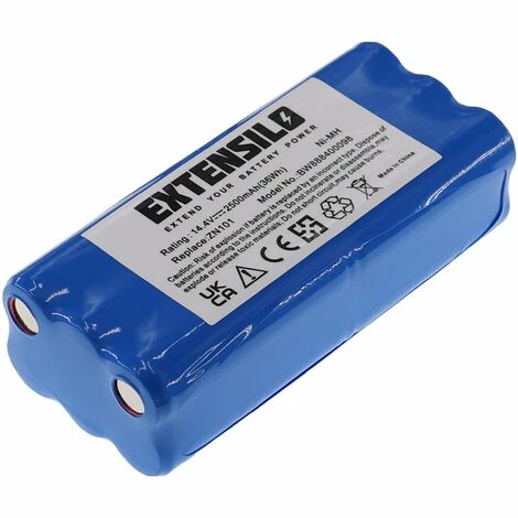 EXTENSILO Batterie compatible avec Dirt Devil M612 Spider, M611, Puck M610, M612 aspirateur, robot électroménager (2500mAh, 14,4V, NiMH) EXTENSILO Batterie Compatible Avec Dirt Devil M612 Spider, M611, Puck M610, M612 Aspirateur, Robot électroménager (2500mAh, 14,4V, NiMH) -Aspirateur et sac Soldes 48679755 2