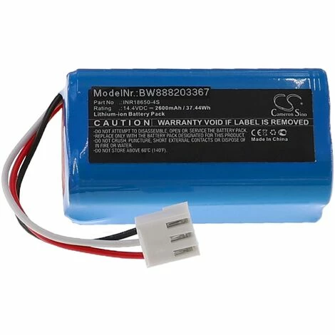 vhbw Batterie remplacement pour Severin Chill INR18650-4S pour aspirateur, robot électroménager (2600mAh, 14,4V, Li-ion) Vhbw Batterie Remplacement Pour Severin Chill INR18650-4S Pour Aspirateur, Robot électroménager (2600mAh, 14,4V, Li-ion) -Aspirateur et sac Soldes 48840391 1