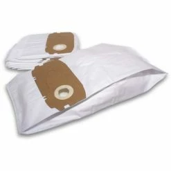 Vhbw 10x Sacs Remplacement Pour Festool 498410 Pour Aspirateur - Microfibres Non Tissées, Blanc / Marron