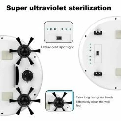 BARES Aspirateur Robot, 4 En 1 3200Pa Machine De Balayage Intelligente Automatique Super Silencieuse Avec Balayage Et Obstacles Pour éviter Les Obstacles Pour Poils D'animaux, Tapis Durs, Carreaux -Aspirateur et sac Soldes 52555993 4