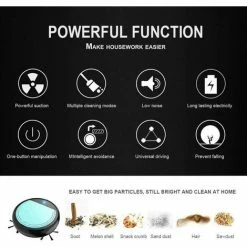 BARES Aspirateur Robot, 4 En 1 3200Pa Machine De Balayage Intelligente Automatique Super Silencieuse Avec Balayage Et Obstacles Pour éviter Les Obstacles Pour Poils D'animaux, Tapis Durs, Carreaux -Aspirateur et sac Soldes 52555993 5