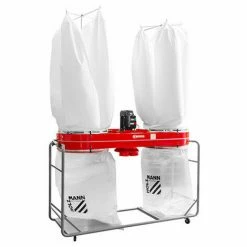 HOLZMANN Aspirateur à Copeaux De Bois 2 Sacs - Débit D'air 8 000 M3/h - 4 500 W 400 V Triphasé