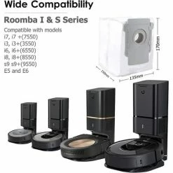 TANABATA Lot De 8 Sacs D'aspirateur De Rechange Pour IRobot Roomba Série I & S I7 I7+ 7550, I3 I3 Plus 3550, I6 I6+ 6550, I8 I8+ 8550, S9 S9+/9550, Filtre Automatique De La Saleté Avec Base Propre 2 TANABATA Lot De 8 Sacs D'aspirateur De Rechange Pour IRobot Roomba Série I & S I7 I7+ 7550, I3 I3 Plus 3550, I6 I6+ 6550, I8 I8+ 8550, S9 S9+/9550, Filtre Automatique De La Saleté Avec Base Propre -Aspirateur et sac Soldes 53925888 3