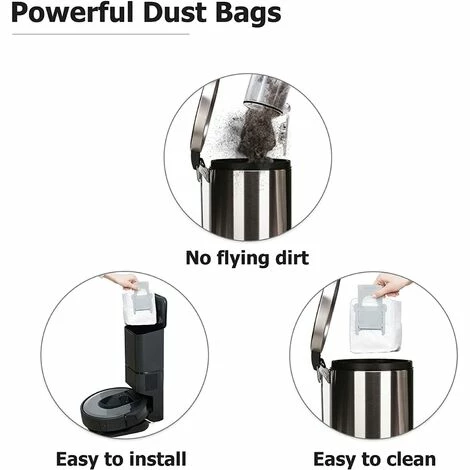 TANABATA Lot de 8 sacs d'aspirateur de rechange pour iRobot Roomba série I & S i7 i7+ 7550, i3 i3 Plus 3550, i6 i6+ 6550, i8 i8+ 8550, S9 S9+/9550, filtre automatique de la saleté avec base propre TANABATA Lot De 8 Sacs D'aspirateur De Rechange Pour IRobot Roomba Série I & S I7 I7+ 7550, I3 I3 Plus 3550, I6 I6+ 6550, I8 I8+ 8550, S9 S9+/9550, Filtre Automatique De La Saleté Avec Base Propre -Aspirateur et sac Soldes 53925888 4