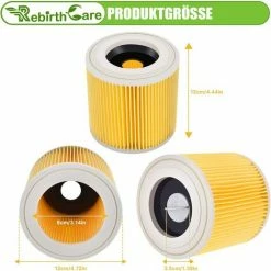 Lot De 2 Triomphe Filtres à Cartouche Pour WD3 Premium WD2 WD3 WD3P WD3 MV2 MV3 Filtre WD3 Filtre De Rechange Pour Aspirateur Kärcher 6.414-552.0/64145520 4 Lot De 2 Triomphe Filtres à Cartouche Pour WD3 Premium WD2 WD3 WD3P WD3 MV2 MV3 Filtre WD3 Filtre De Rechange Pour Aspirateur Kärcher 6.414-552.0/64145520 -Aspirateur et sac Soldes 54692390 5
