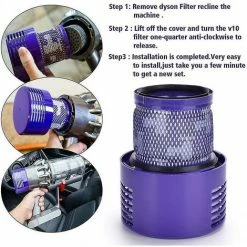 CADEAUX Lot De 2 Filtres De Rechange V10 Pour Dyson Lot De 2 Filtres De Rechange 4 CADEAUX Lot De 2 Filtres De Rechange V10 Pour Dyson Lot De 2 Filtres De Rechange -Aspirateur et sac Soldes 54709590 5
