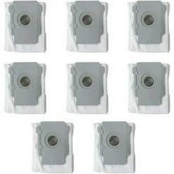 ALMI Lot De 8 Sacs Jetables Sacs À Poussière De Rechange Pour Aspirateur IRobot Roomba I7 I7+ / I7 Plus E5 E6 E7 S9 S9+ Robot Base Autonettoyante, Kit D'accessoires De Sacs D'élimination De La Saleté