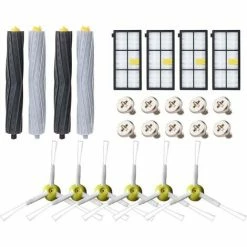 CADEAUX Kit Pièces Accessoires Compatible Avec Roomba Serie 800 805 850 860 865 866 870 871 880 886 890 891 895 896 900 960 965 966 980 Filtres Et Brosses Pour Aspirateur Robot De, 24in1