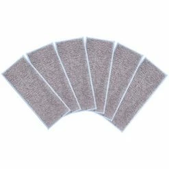 LRISHOM 6Pcs Accessoires De Nettoyage De Balayeuse De Robot Accessoires De Remplacement De Vadrouille, Lingettes Sèches / Humides Lavables, Pour Balayeuse De Robot IRobot Braava Jet M6, 6Pcs Vadrouille Humide