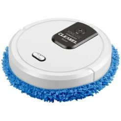LRISHOM 3-In-1 Robot Nettoyeur Wet & Dry Recurage Humidifying Nettoyage Automatique De Charge Usb, Blanc - Blanc