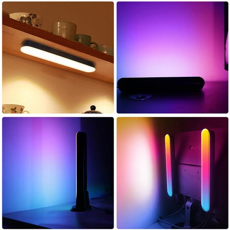 GUAZHUNIFR Lot de 2 smart lampe LED, RGB smart lampe bureau avec 26 effets d'éclairage et 8 modes de musique, gaming deco lampe, RGB Smart Lampe Bureau contrôlées par APP pour TV, PC, décoration de chambre GUAZHUNIFR Lot De 2 Smart Lampe LED, RGB Smart Lampe Bureau Avec 26 Effets D'éclairage Et 8 Modes De Musique, Gaming Deco Lampe, RGB Smart Lampe Bureau Contrôlées Par APP Pour TV, PC, Décoration De Chambre -Aspirateur et sac Soldes 57597832 3