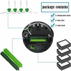 EINEMGELD Pièces De Rechange Brosses Pour IRobot Roomba I, E, & J Séries E3 E5 E6 E7 I7 I7+/i7 Plus J7 I6 I8 I3 I3+ I4 Plus 3150, Kit D'accessoires Filtres Brosses Latérales Brosses En Caoutchouc -Aspirateur et sac Soldes 59433926 3