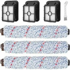 EINEMGELD Un Ensemble De 6 Pièces De Rechange Compatibles Avec Les Aspirateurs Bissell CrossWave, 3 1868 Rouleaux Brosses Multi-surfaces, 3 1866 Packs De Filtres Sous Vide, Par Rapport Aux Pièces 1608683, 160-8683, 1608684
