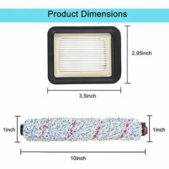 EINEMGELD Un Ensemble De 6 Pièces De Rechange Compatibles Avec Les Aspirateurs Bissell CrossWave, 3 1868 Rouleaux Brosses Multi-surfaces, 3 1866 Packs De Filtres Sous Vide, Par Rapport Aux Pièces 1608683, 160-8683, 1608684 -Aspirateur et sac Soldes 59434001 3