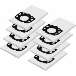 EINEMGELD 8 Pièces WD5 Sac Filtrant En Polaire Sac Filtrant à Poussière Pour Aspirateur Kärcher WD4 WD5 WD5 / P MV4 MV5 MV6 Aspirateur Eau Et Poussière, Remplacer 2.863-006.0