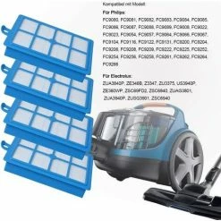 EINEMGELD Filtre D'échappement De Rechange Pour Aspirateurs Electrolux Et PHILI-PS, Lot De 4 -Aspirateur et sac Soldes 59434167 4