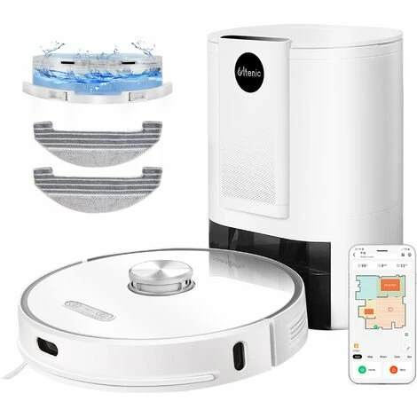 ULTENIC T10 - Aspirateur Robot Laveur Connecté 3 en 1 - Station de Vidage - Navigation LDS Intelligente - 3000 Pa - Détection Tapis ULTENIC T10 - Aspirateur Robot Laveur Connecté 3 En 1 - Station De Vidage - Navigation LDS Intelligente - 3000 Pa - Détection Tapis -Aspirateur et sac Soldes 59465138 1