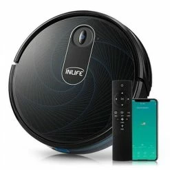 INLIFE Aspirateur Robot Et Laveur 2 En 1 MT-720A Electroménager 3000Pa Aspiration 600ml Capacité Fonctionne Avec WiFi/App/Alexa/Google Idéal Pour Poils D'Animaux