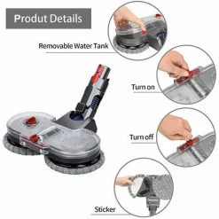 BENOBBY KIDS Tête De Vadrouille électrique Pour Aspirateur Dyson V11 V10 V8 V7 V15 Avec Réservoir D'eau Amovible, 6 Vadrouilles Lavables + 1 Réservoir De Recharge 3 BENOBBY KIDS Tête De Vadrouille électrique Pour Aspirateur Dyson V11 V10 V8 V7 V15 Avec Réservoir D'eau Amovible, 6 Vadrouilles Lavables + 1 Réservoir De Recharge -Aspirateur et sac Soldes 60644162 4