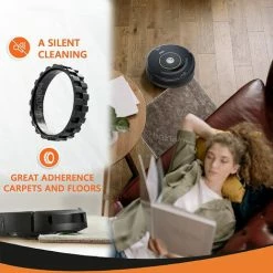 MEZHENG PNEUS Roues Pour IROBOT ROOMBA Séries 500, 600, 700, 800 Et 900 (Pack 2 Unités) Fabriqué En Espagne Antidérapant, Adhérence Exceptionnelle Et Montage Facile -Aspirateur et sac Soldes 61309826 3