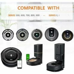 MEZHENG PNEUS Roues Pour IROBOT ROOMBA Séries 500, 600, 700, 800 Et 900 (Pack 2 Unités) Fabriqué En Espagne Antidérapant, Adhérence Exceptionnelle Et Montage Facile -Aspirateur et sac Soldes 61309826 5