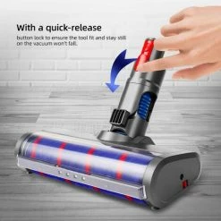 MEZHENG Brosse De Nettoyage Douce Accessoire De Tête De Nettoyage Avec Lumière LED Compatible Avec L'aspirateur à Main Sans Fil Dyson V11 V10 V8 V7 Pour Parquet -Aspirateur et sac Soldes 61309975 5