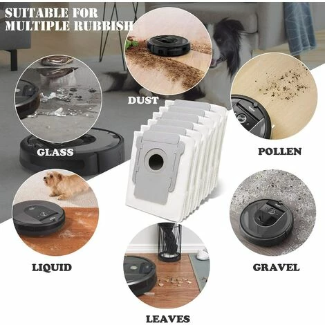 MEZHENG 10 pcs Sac Irobot Roomba i7, Sacs À Poussière de Rechange pour Aspirateur iRobot Roomba i7 i7+ / i7 Plus E5 E6 E7 S9 S9+ MEZHENG 10 Pcs Sac Irobot Roomba I7, Sacs À Poussière De Rechange Pour Aspirateur IRobot Roomba I7 I7+ / I7 Plus E5 E6 E7 S9 S9+ -Aspirateur et sac Soldes 61310046 5