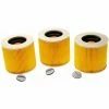 Vhbw Lot De 3x Filtres à Cartouche Compatible Avec Kärcher NT 27/1 ME Professional, NT 27/1 Aspirateur à Sec Ou Humide - Filtre Plissé, Jaune